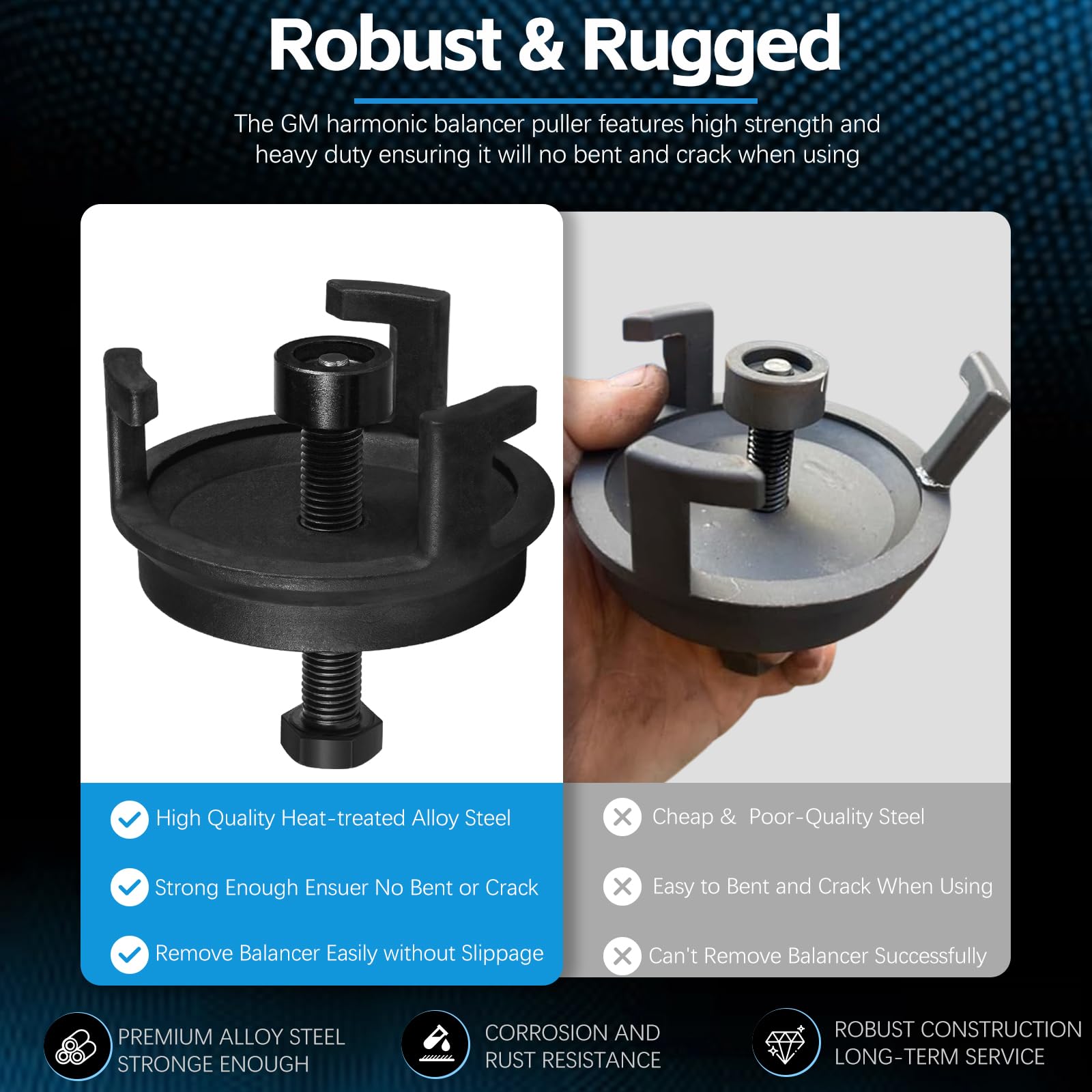 Sunluway close-up of coated finish and threaded rod for corrosion resistance
