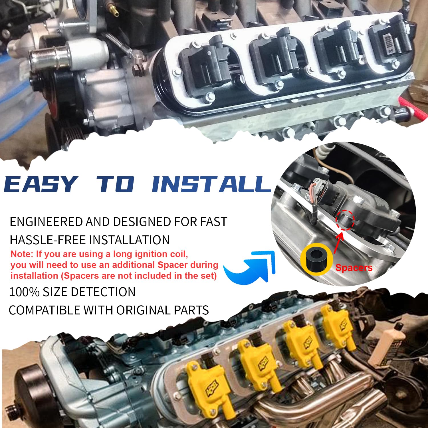 Sunluway brackets installed on valve cover demonstrating stable coil mounting
