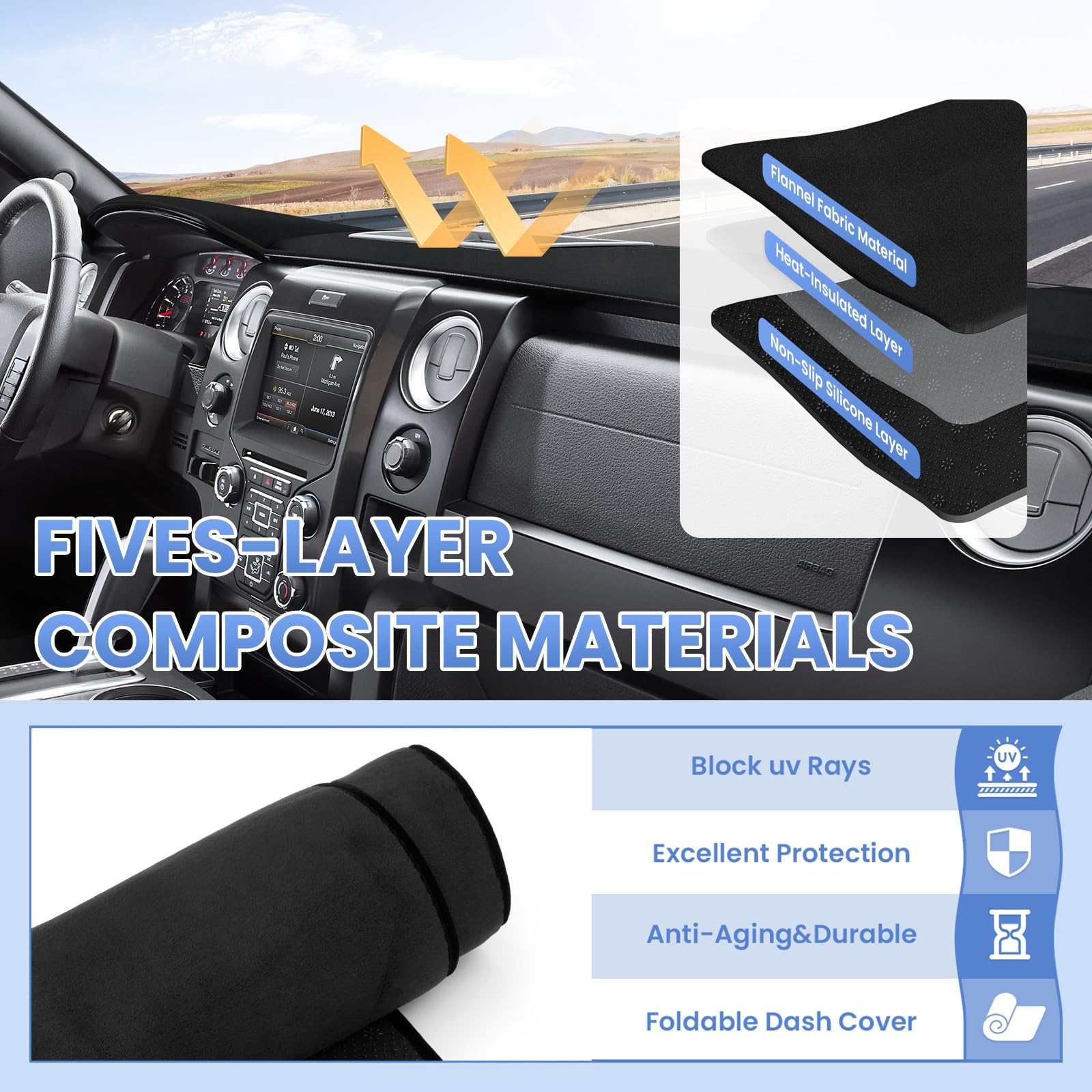 Sunsdrew installed driver view demonstrating improved visibility and dashboard coverage