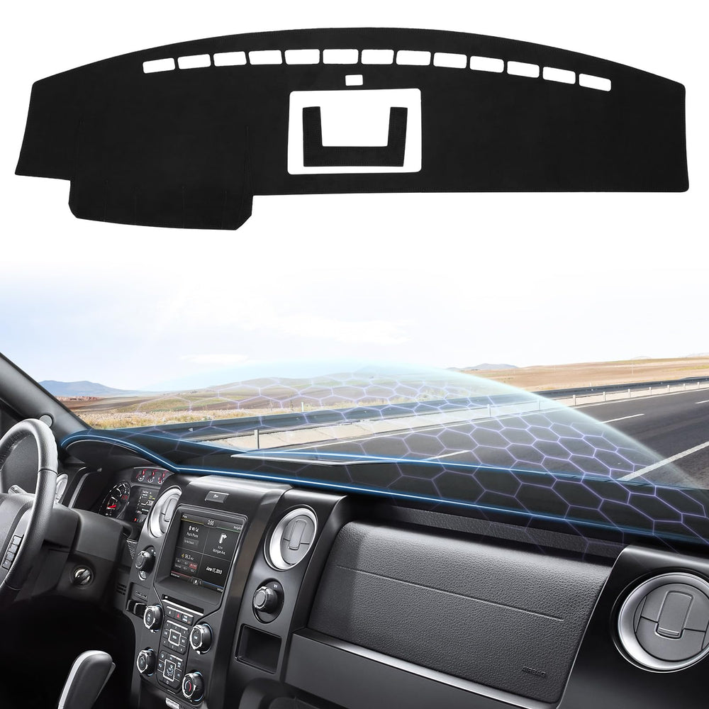 Sunsdrew front overview of dash cover showing clean OEM-style fit and enhanced protection