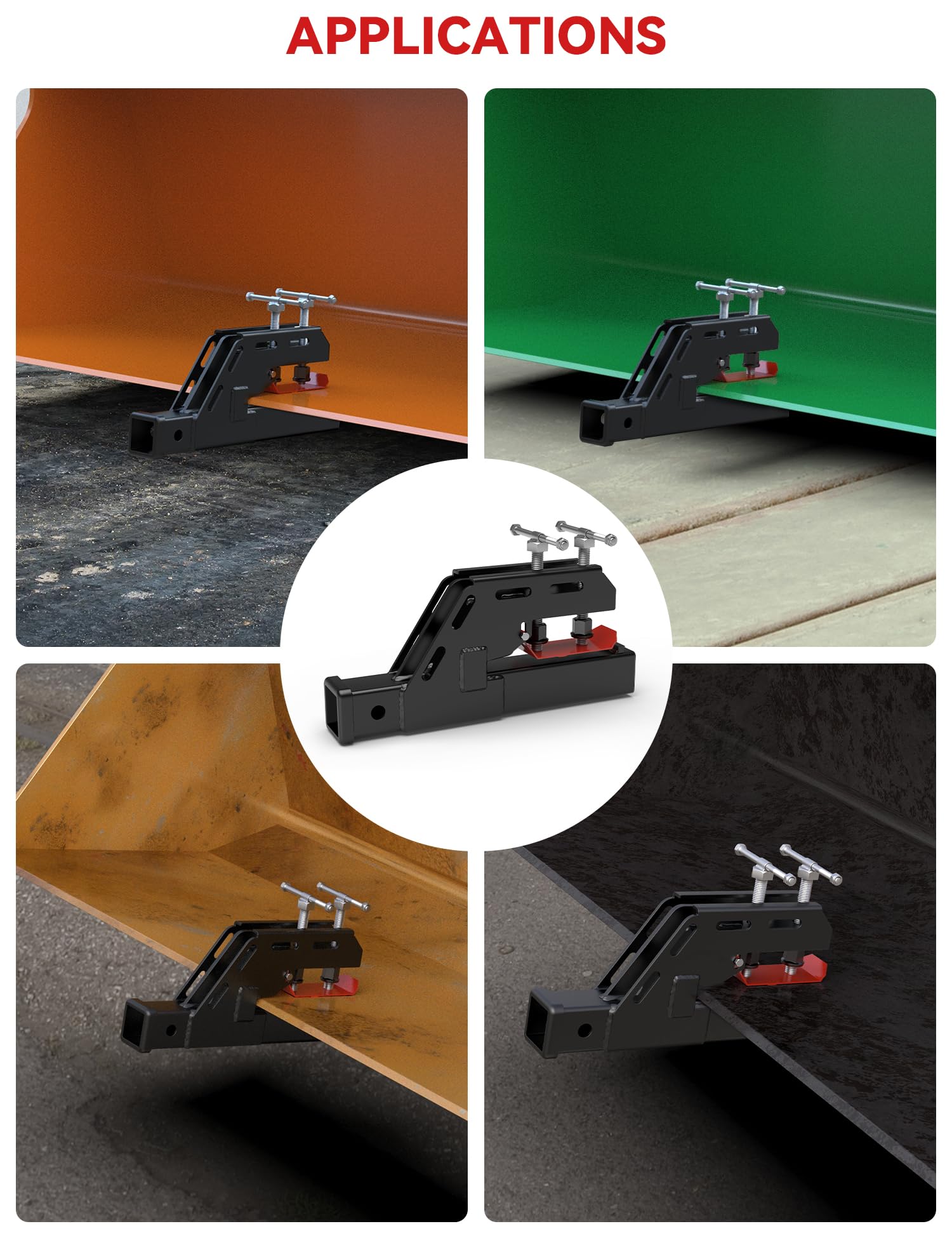 SUNSHINE FARMRE hitch beside a 2-inch ball mount showing scale and compatibility