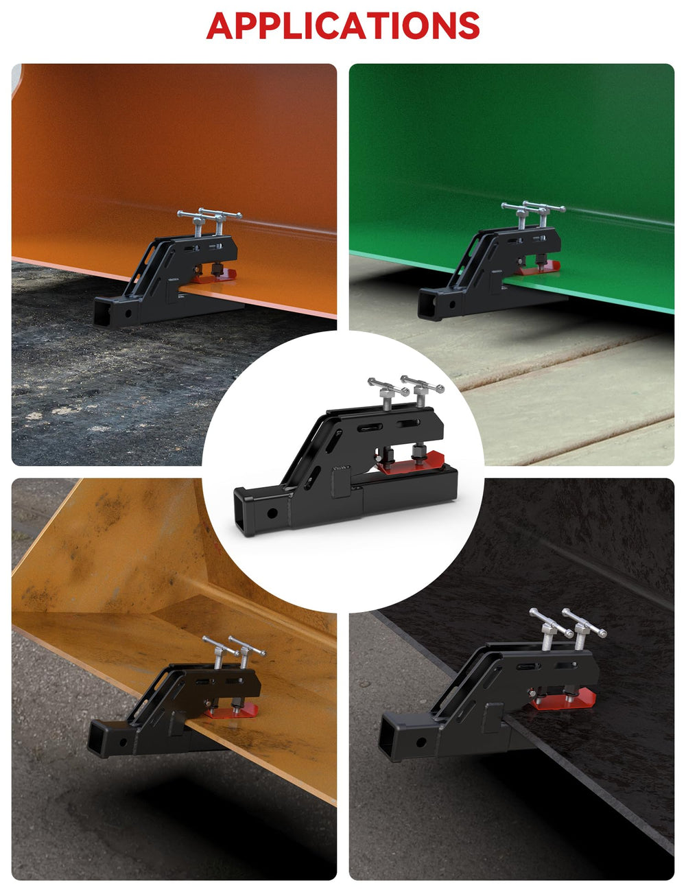 SUNSHINE FARMRE hitch beside a 2-inch ball mount showing scale and compatibility