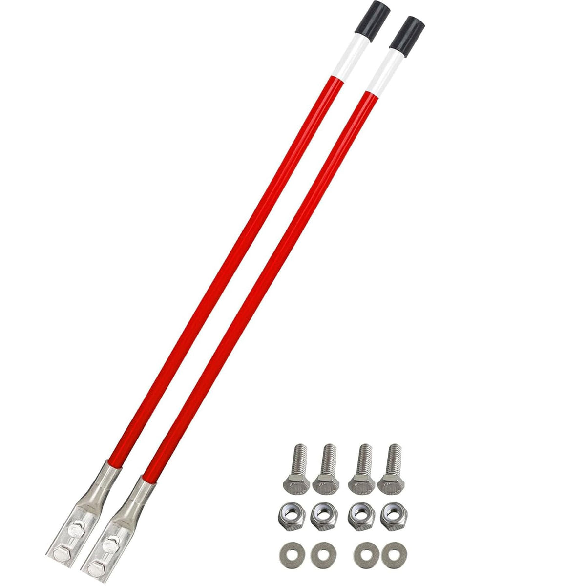 SUONE front view of 27 inch red marker kit showing bright visibility benefit