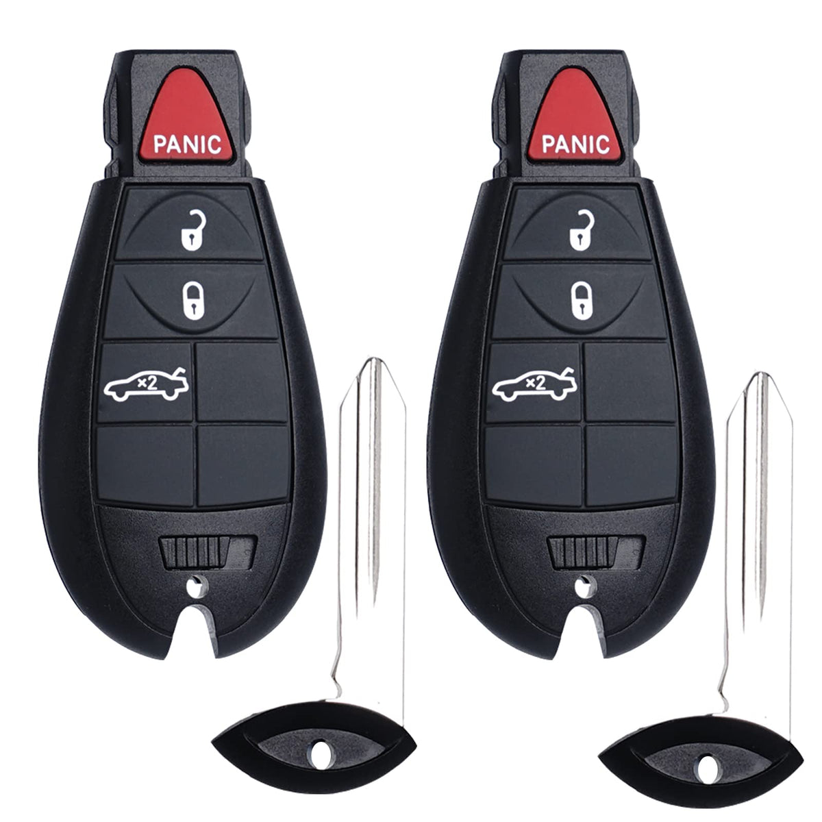 SUPALAND front view of both key fobs showing design and easy identification benefit