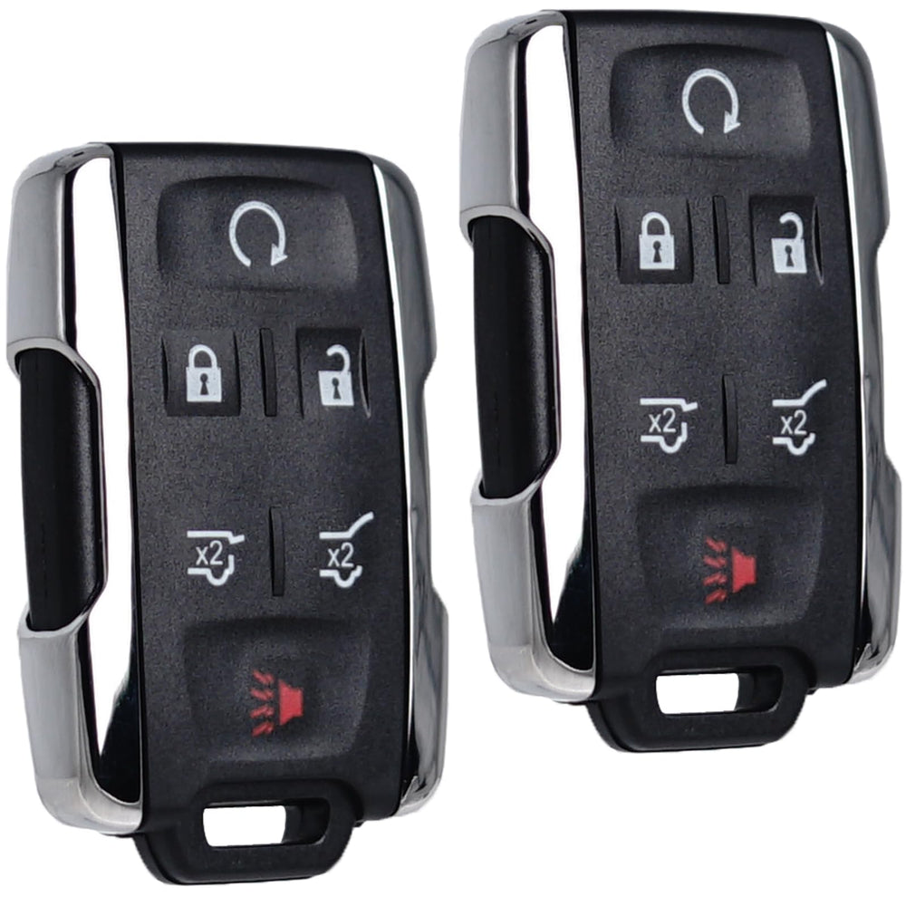 SUPALAND front view of chrome 6-button fob showing button layout benefit
