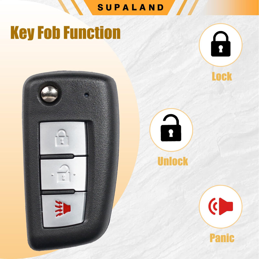 SUPALAND flip key held in hand showing real-world size for handling comfort