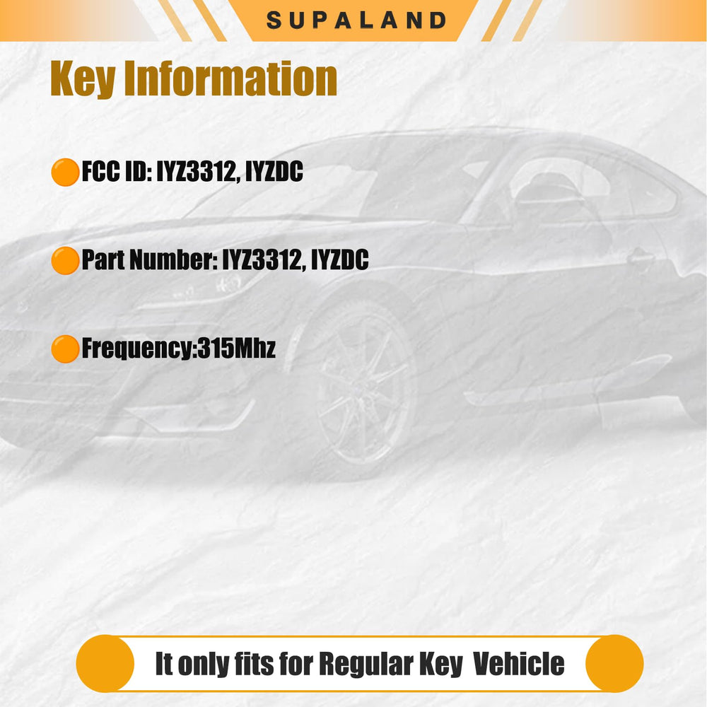 SUPALAND rear view of key fob showing casing and model markings for confirmation
