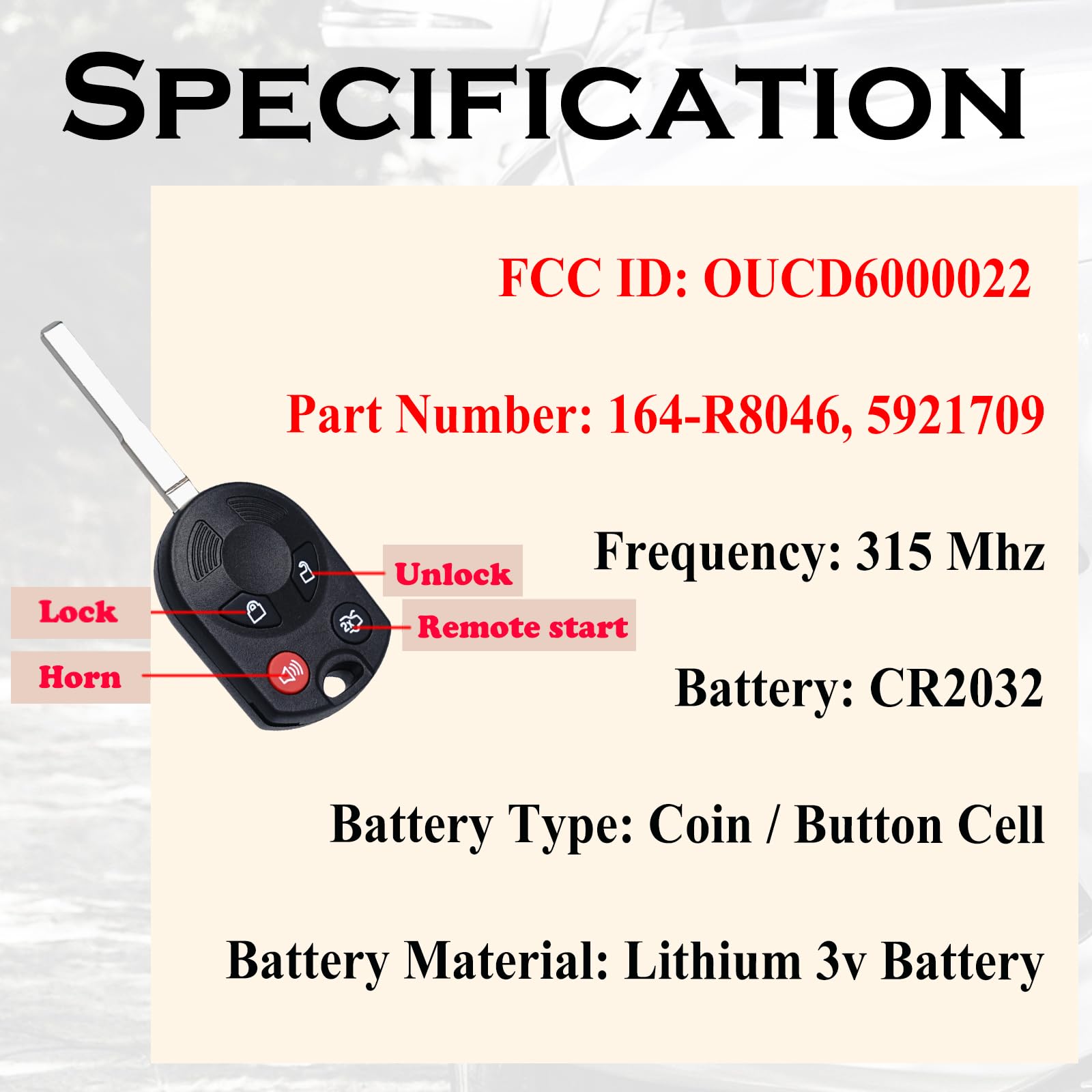 SUPALAND open fob exposing electronics and battery for quick install