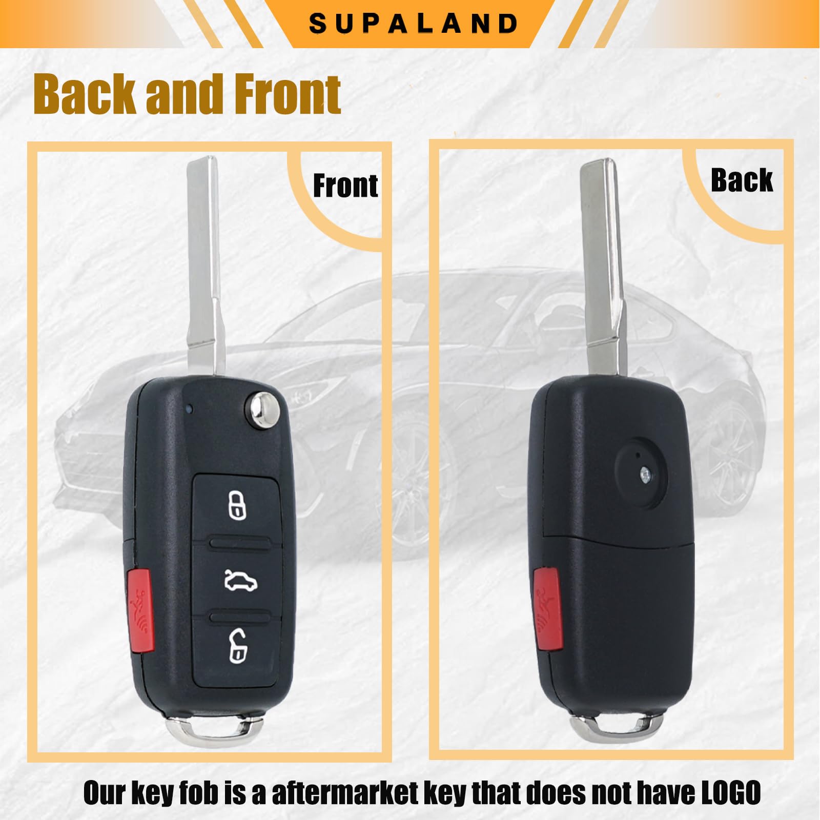 SUPALAND kit packaging with two fobs and instructions, organized for easy installation