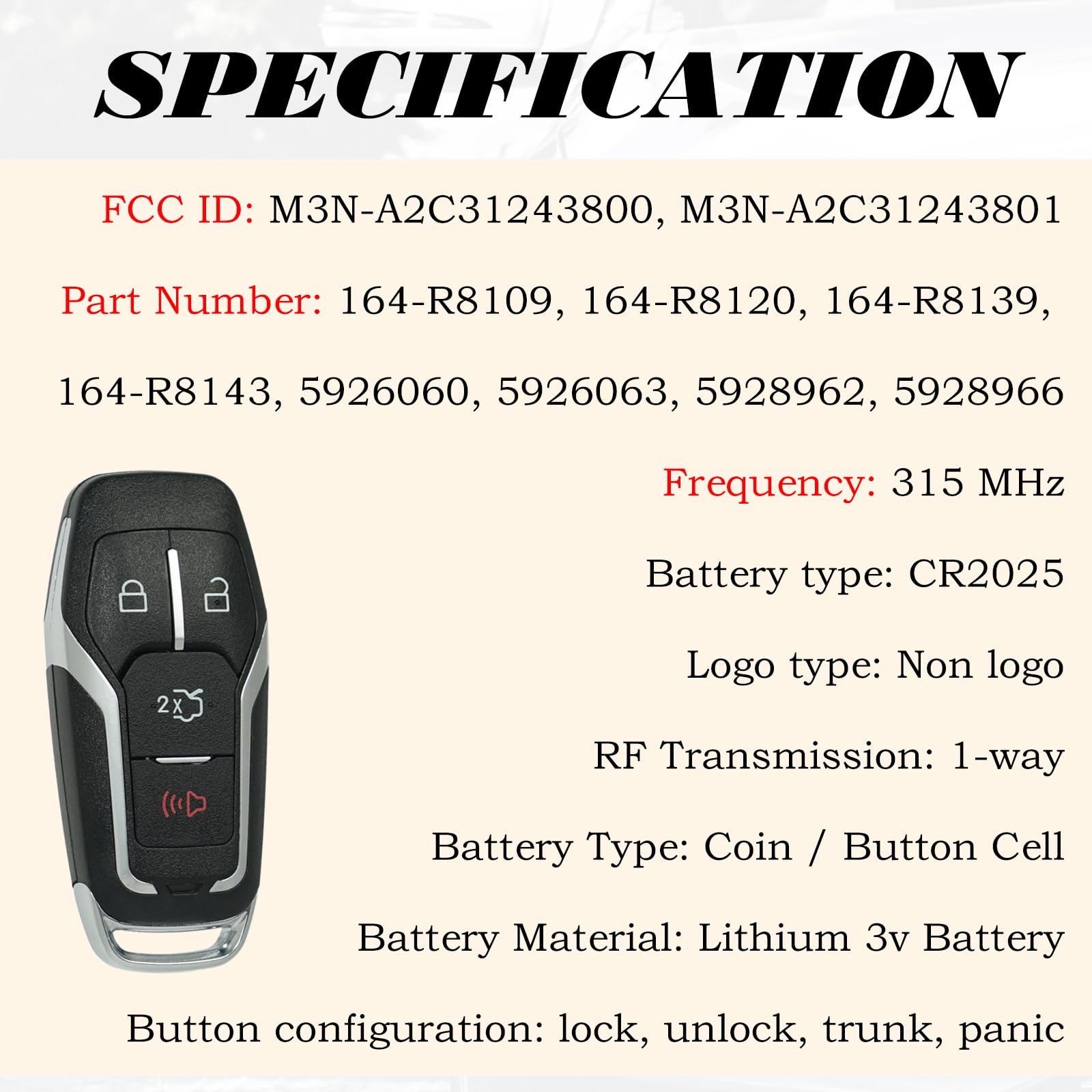 SUPALAND battery pre-installed inside fob demonstrating ready-to-program convenience