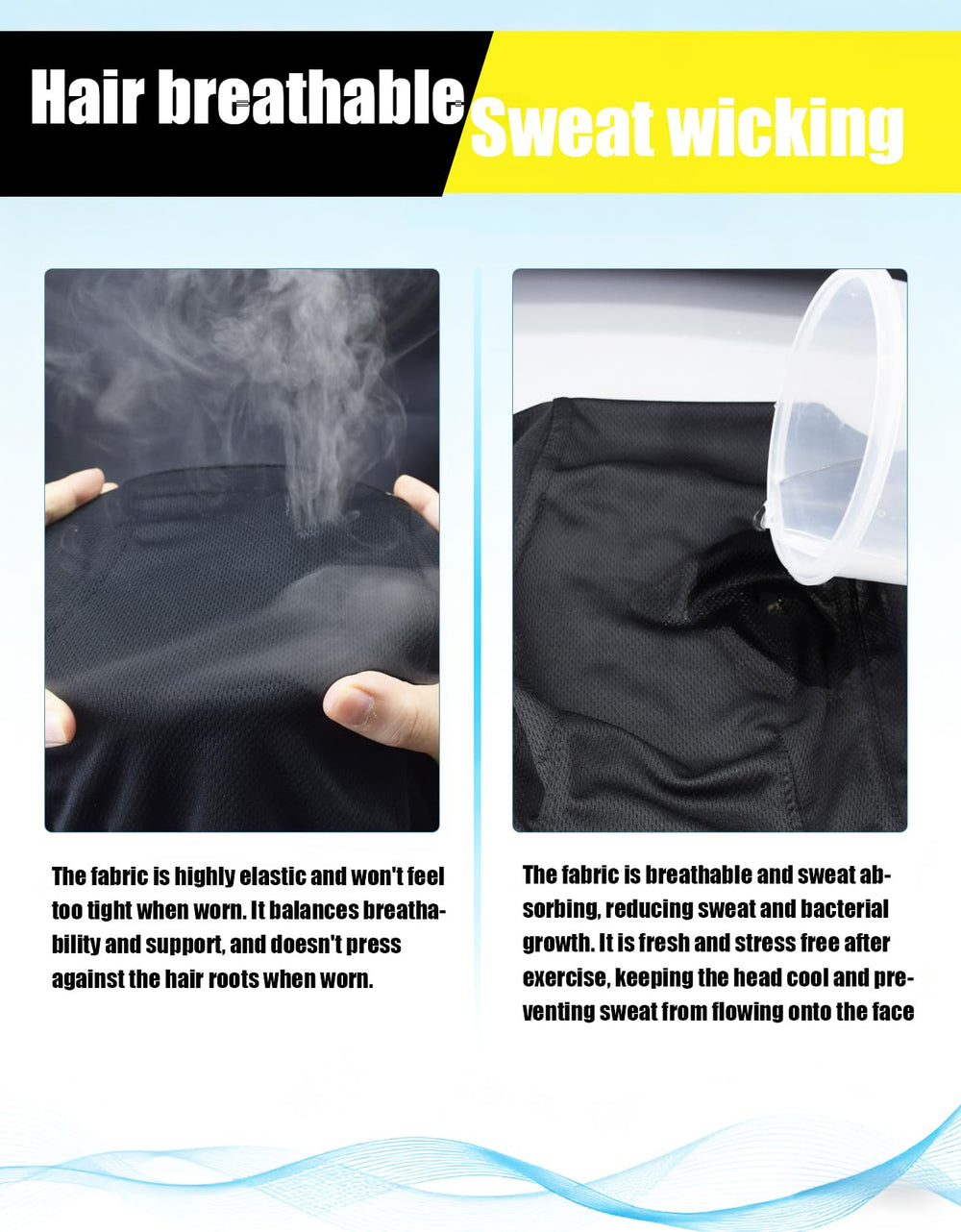 Supeniu doo rag worn under a motorcycle helmet providing sweat control and stable fit