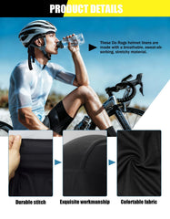 Supeniu skull cap on cyclist wicking sweat and keeping vision clear during ride