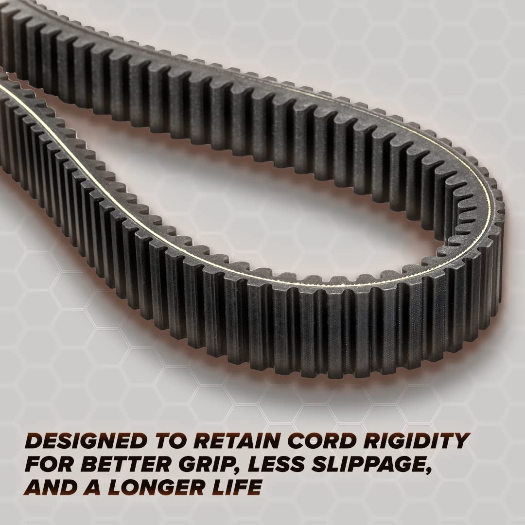 Close-up of SuperATV belt aramid core detail for increased tensile strength