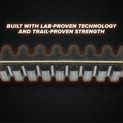 SuperATV belt sidewall detail showing precision grind for smooth engagement