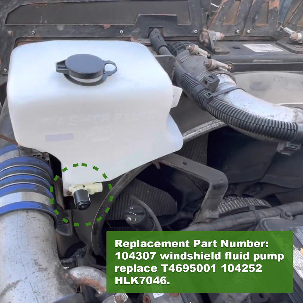 SuperDi pump spraying washer fluid demonstrating high-pressure windshield coverage
