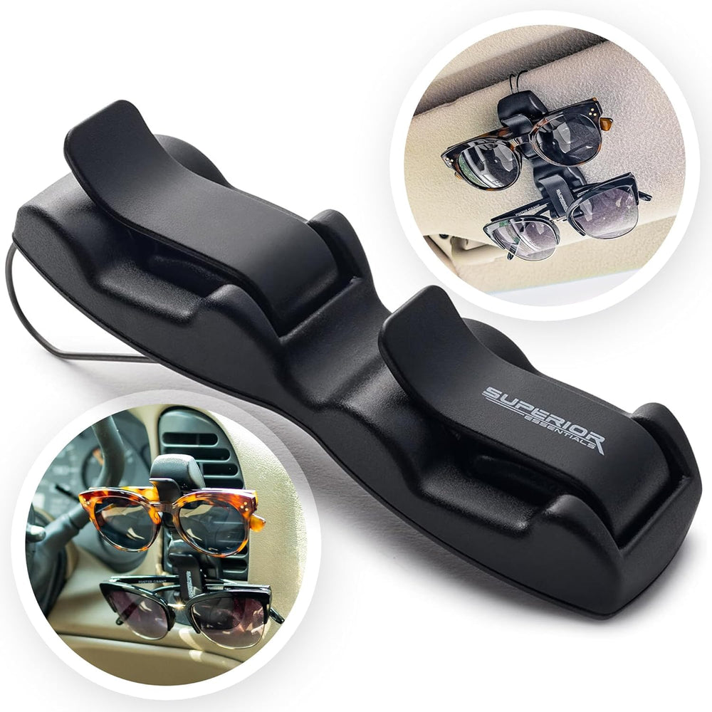SUPERIOR ESSENTIALS close-up of spring clip mechanism protecting eyewear securely