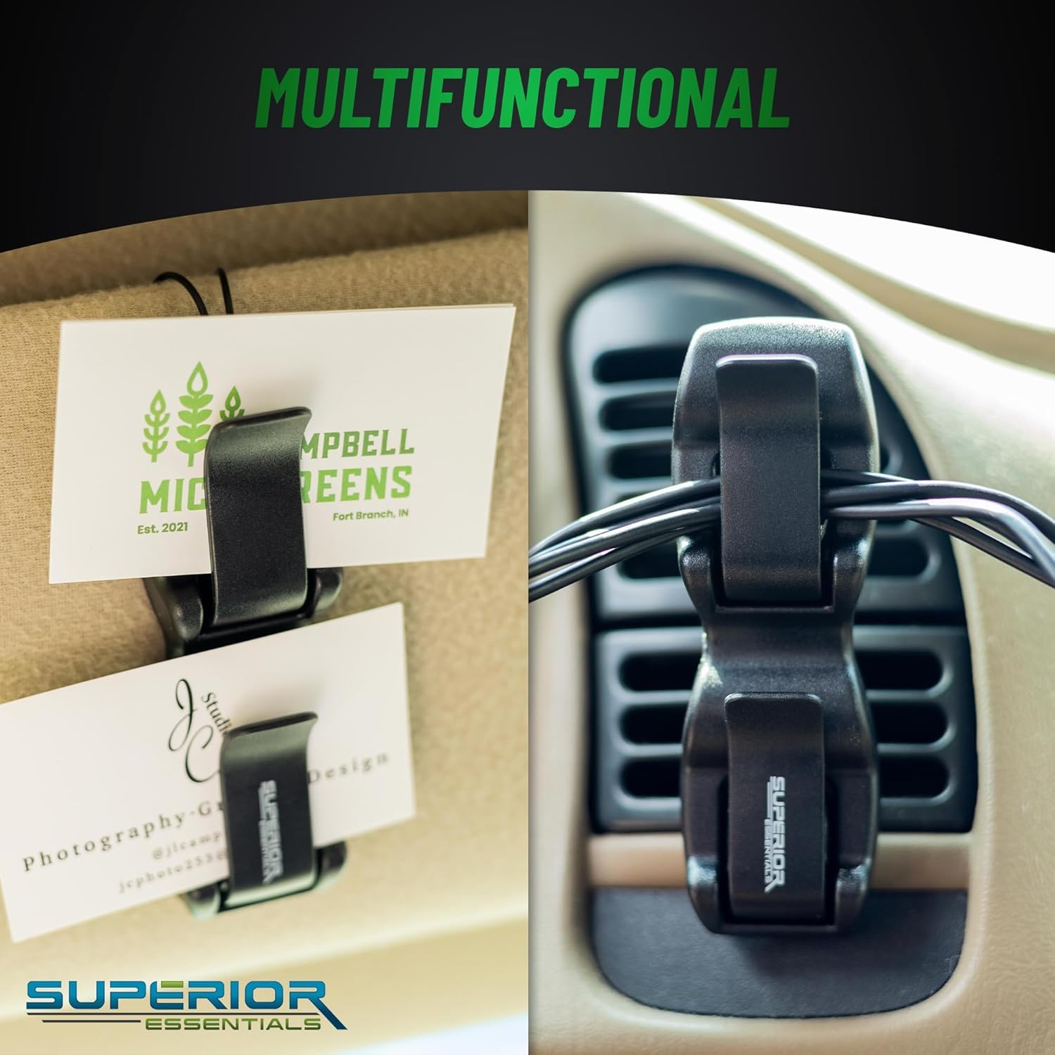 SUPERIOR ESSENTIALS textured plastic detail highlighting scratch-resistant durable finish