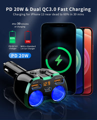SUPERONE LED voltage display closeup, monitors battery health instantly