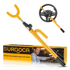 SURDOCA front view of lock on wheel showing bright deterrent