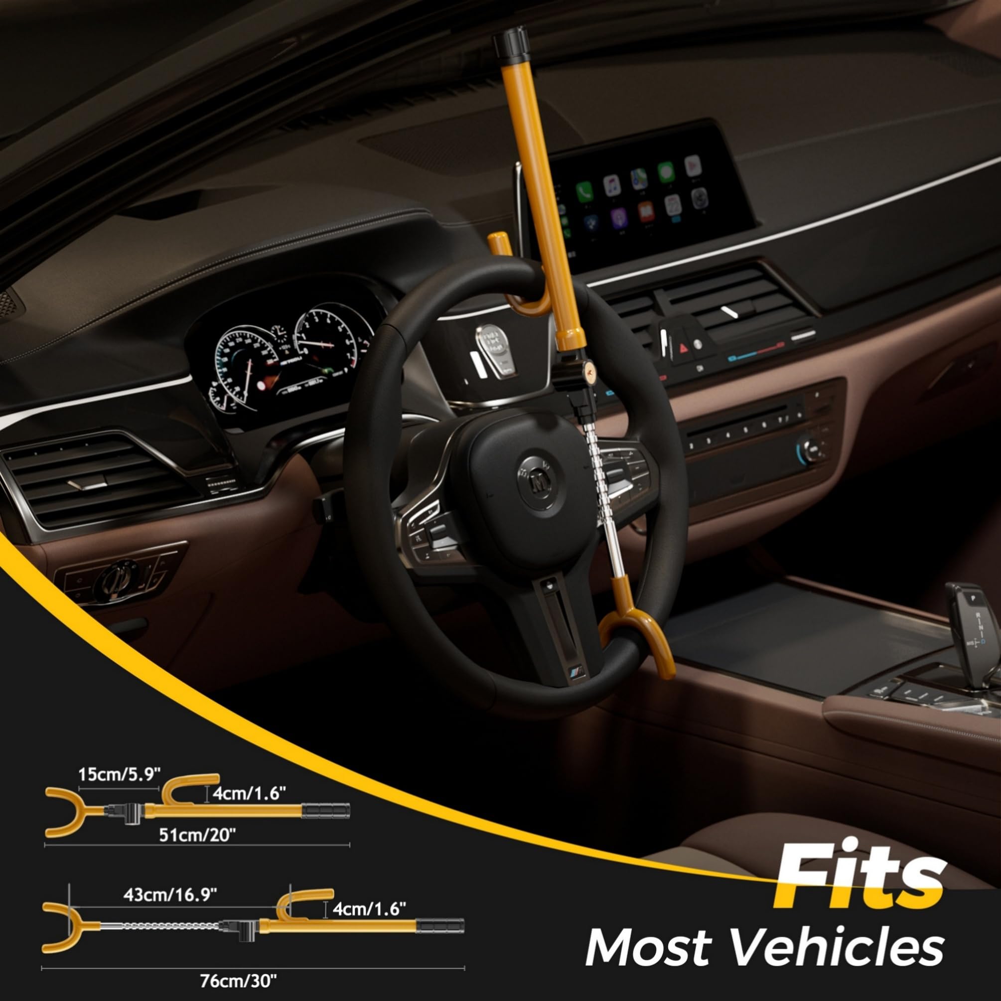 SURDOCA installed on steering wheel demonstrating easy use