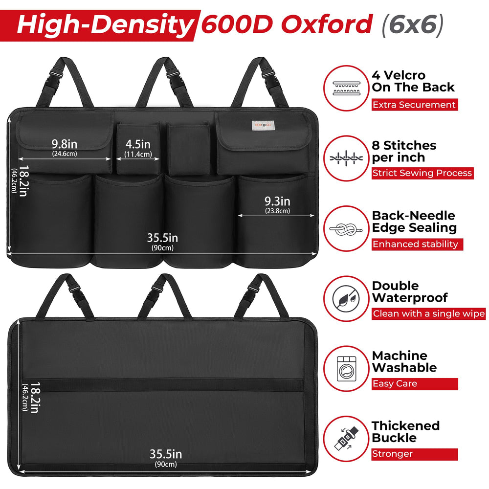 SURDOCA pocket detail with 6x6 Oxford fabric highlighting extra capacity