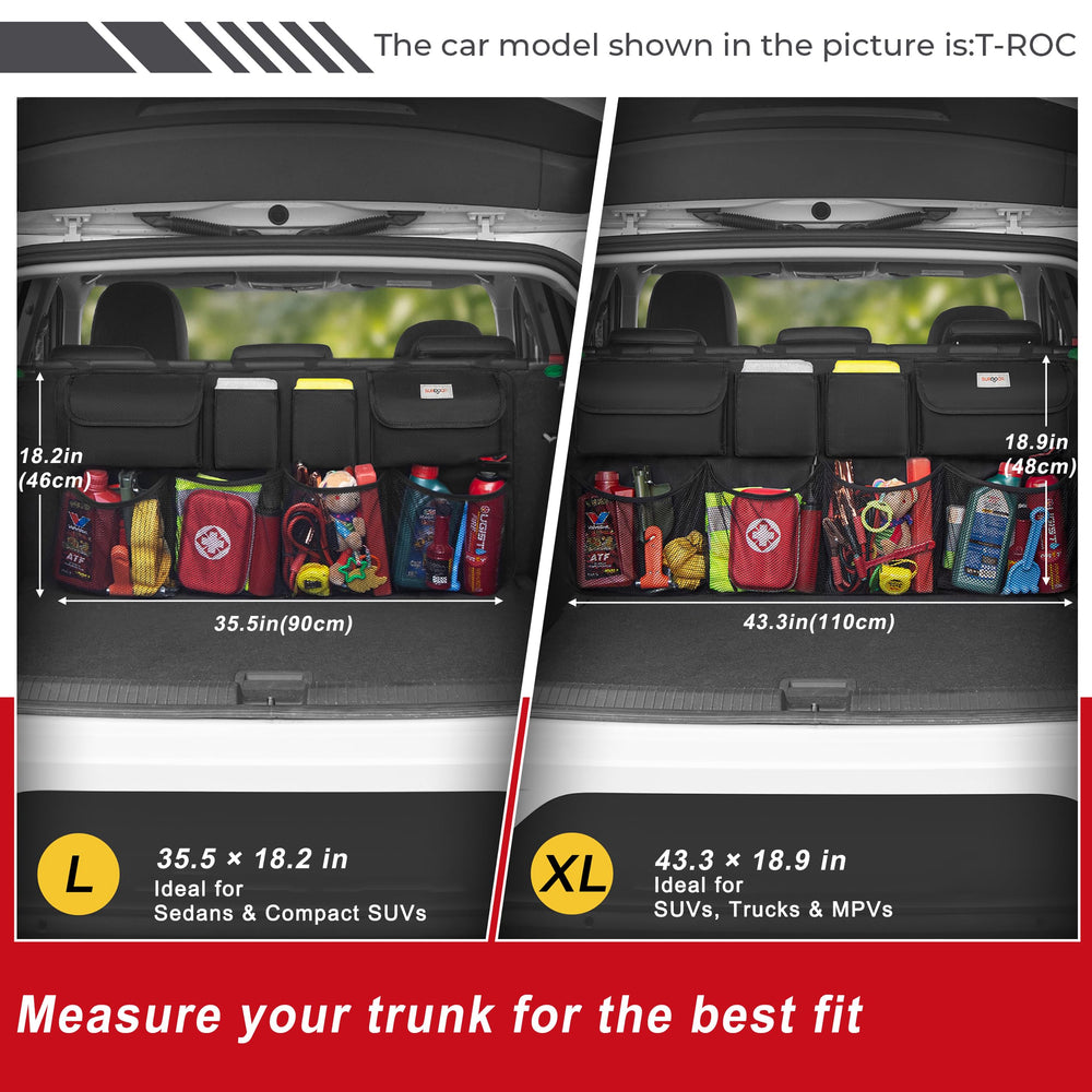 SURDOCA next to grocery bags demonstrating scale and improved trunk capacity