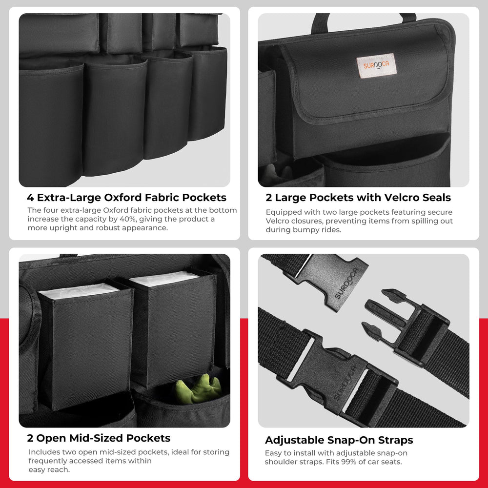 SURDOCA next to grocery bags showing scale and organized storage benefit