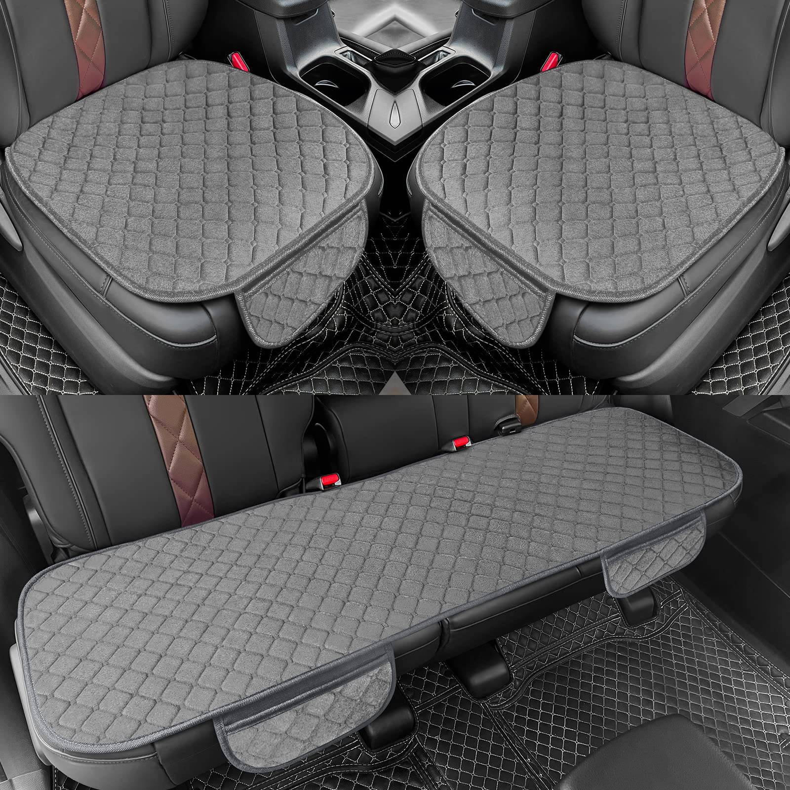 surpassme front view showing full cover and storage pocket, protects seats