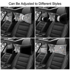surpassme side profile mounted on car headrest demonstrating neck support benefit
