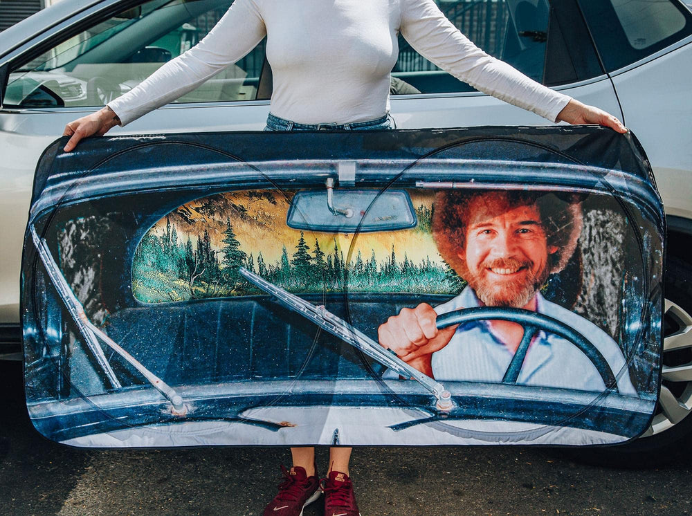 Surreal Entertainment Bob Ross size comparison with ruler for fit and coverage clarity