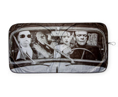 Surreal Entertainment folded sunshade compact for storage and easy transport in trunk