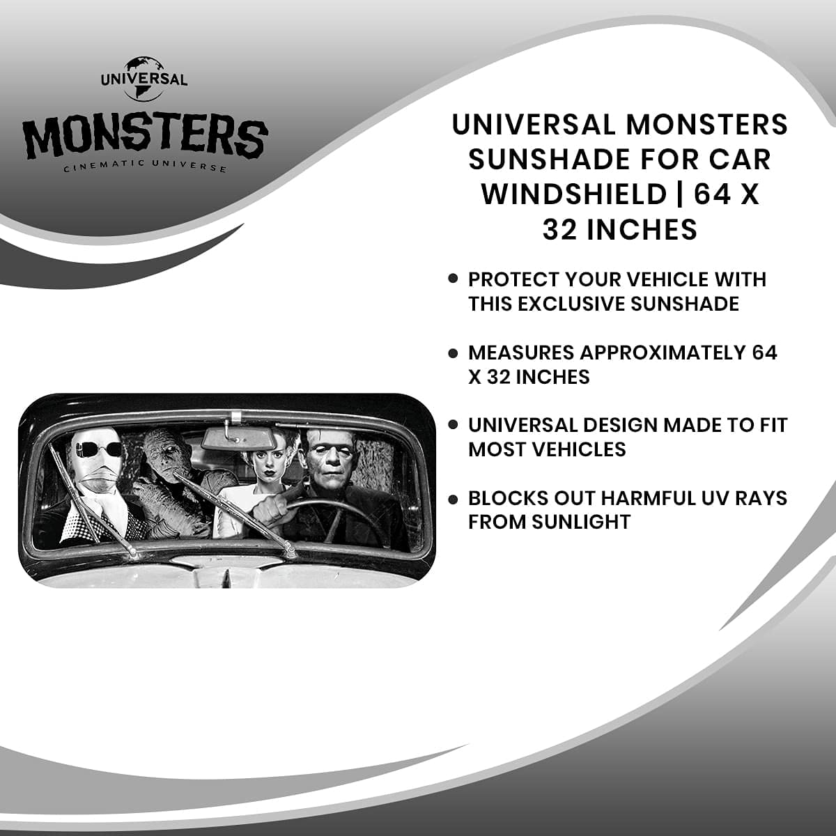 Surreal Entertainment parked car with sunshade displaying collectible look and curb appeal
