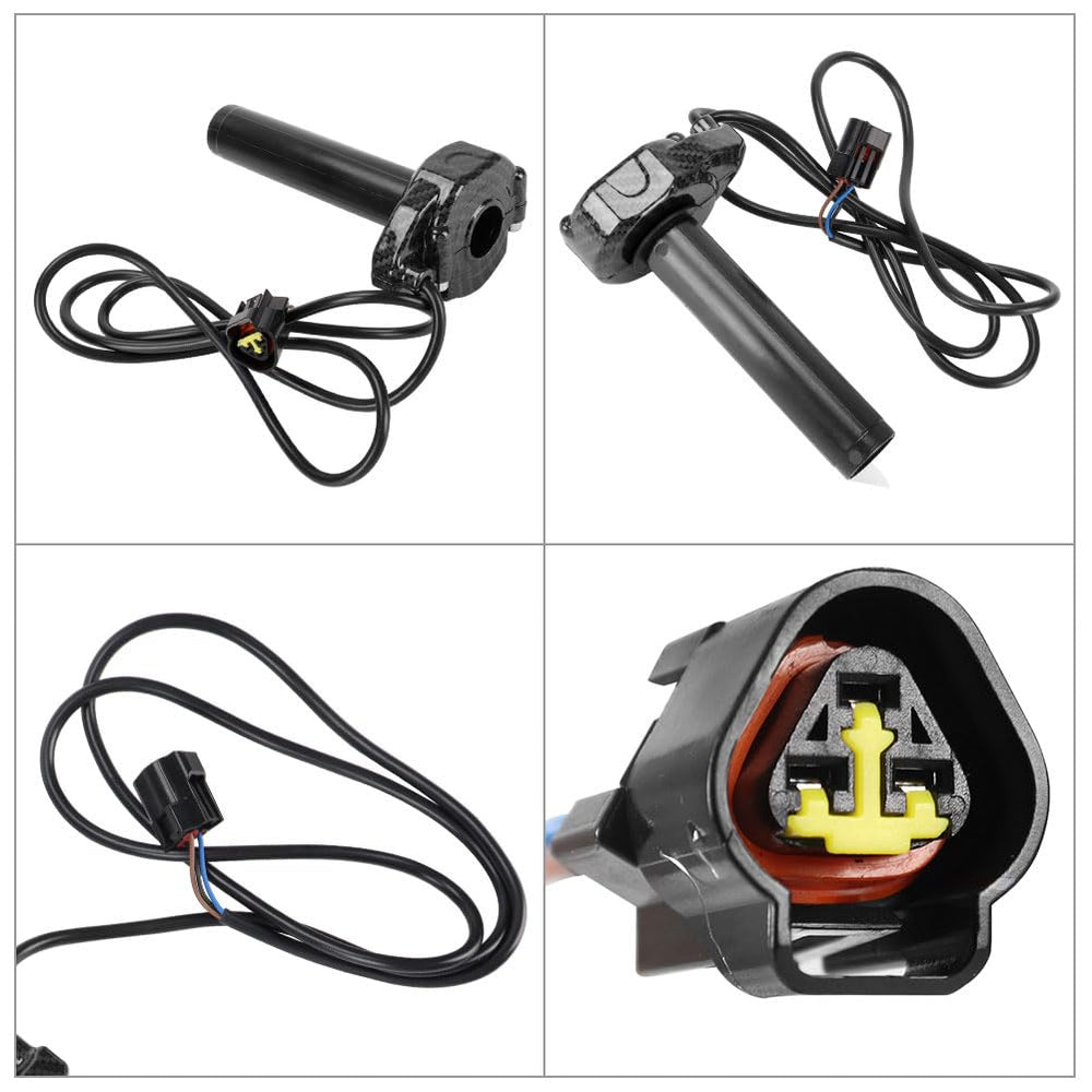 Surron throttle installed on handlebar showing improved control