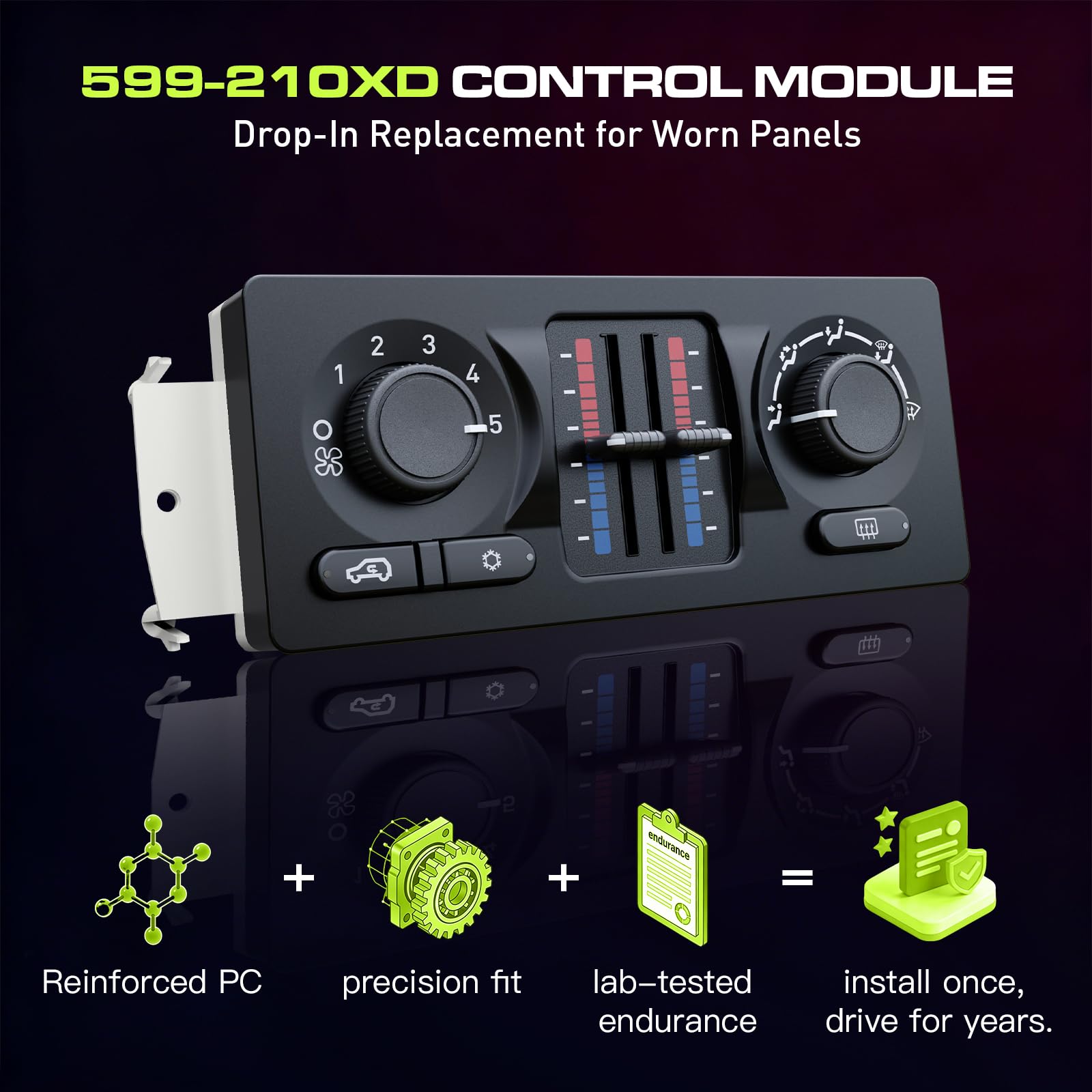 Surtisita unit installed in dash restoring original HVAC controls for comfort