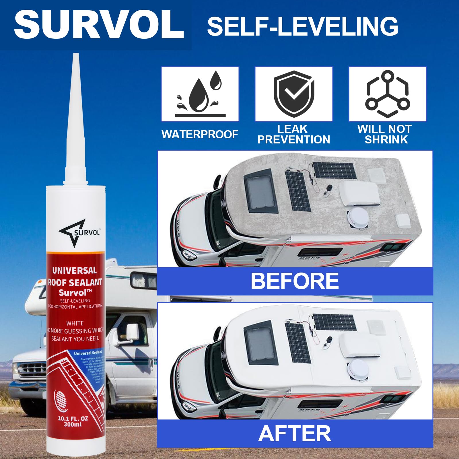 Survol label showing compatibility and temperature range for confidence