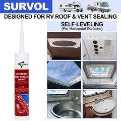 Survol self-leveling bead texture showing smooth bubble-free finish