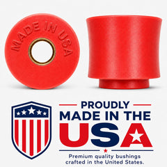 suspension dudes bushing close-up highlighting durable USA-made bushing