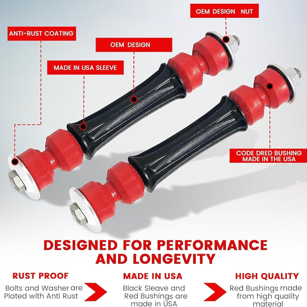 suspension dudes installed on vehicle wheel well showing restored sway bar connection benefit