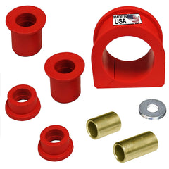 suspension dudes front view kit packaging showing all included rack bushing parts and hardware for quick install