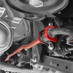 suspension dudes bushings installed under vehicle demonstrating secure stabilizer support