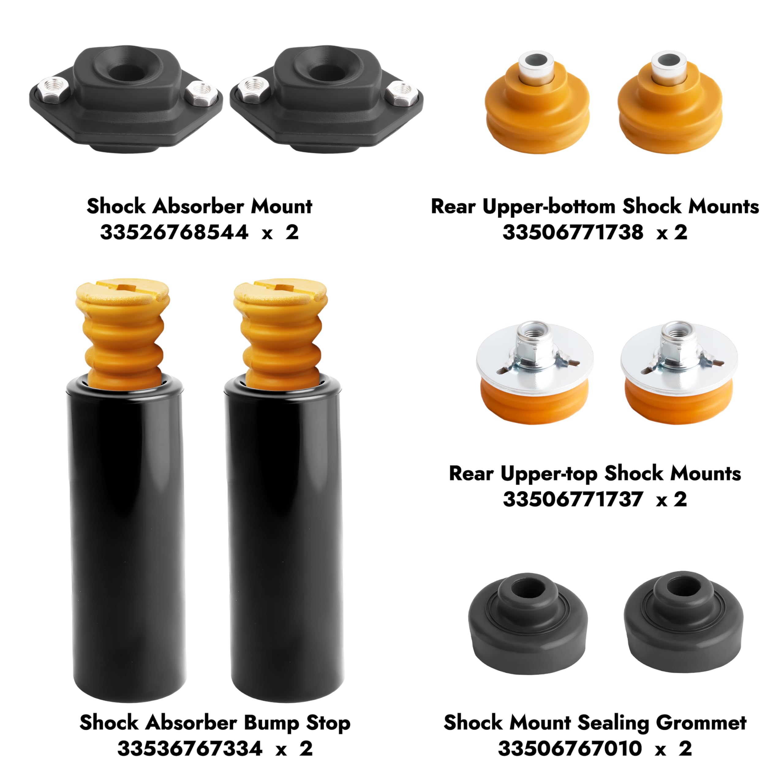 SUSUPACI bump stop and dust boot assembly illustrating impact protection and shock longevity