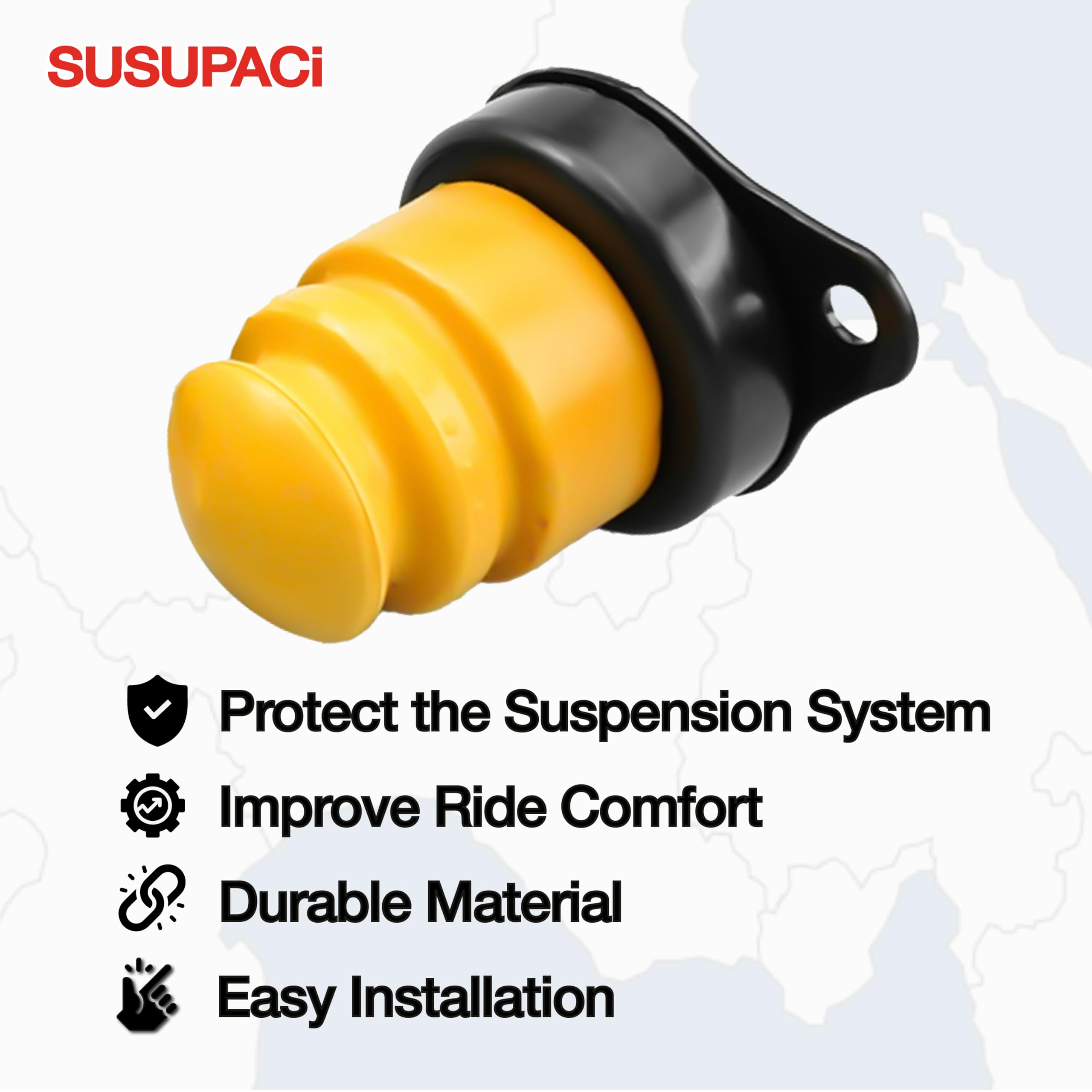 SUSUPACi bumper next to ruler showing exact size and correct OE fitment