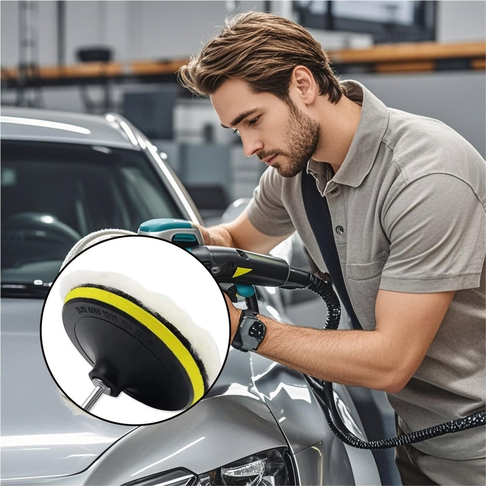 Swagwert pad held in a hand to show 5-inch scale and portability for spot repairs and tight areas