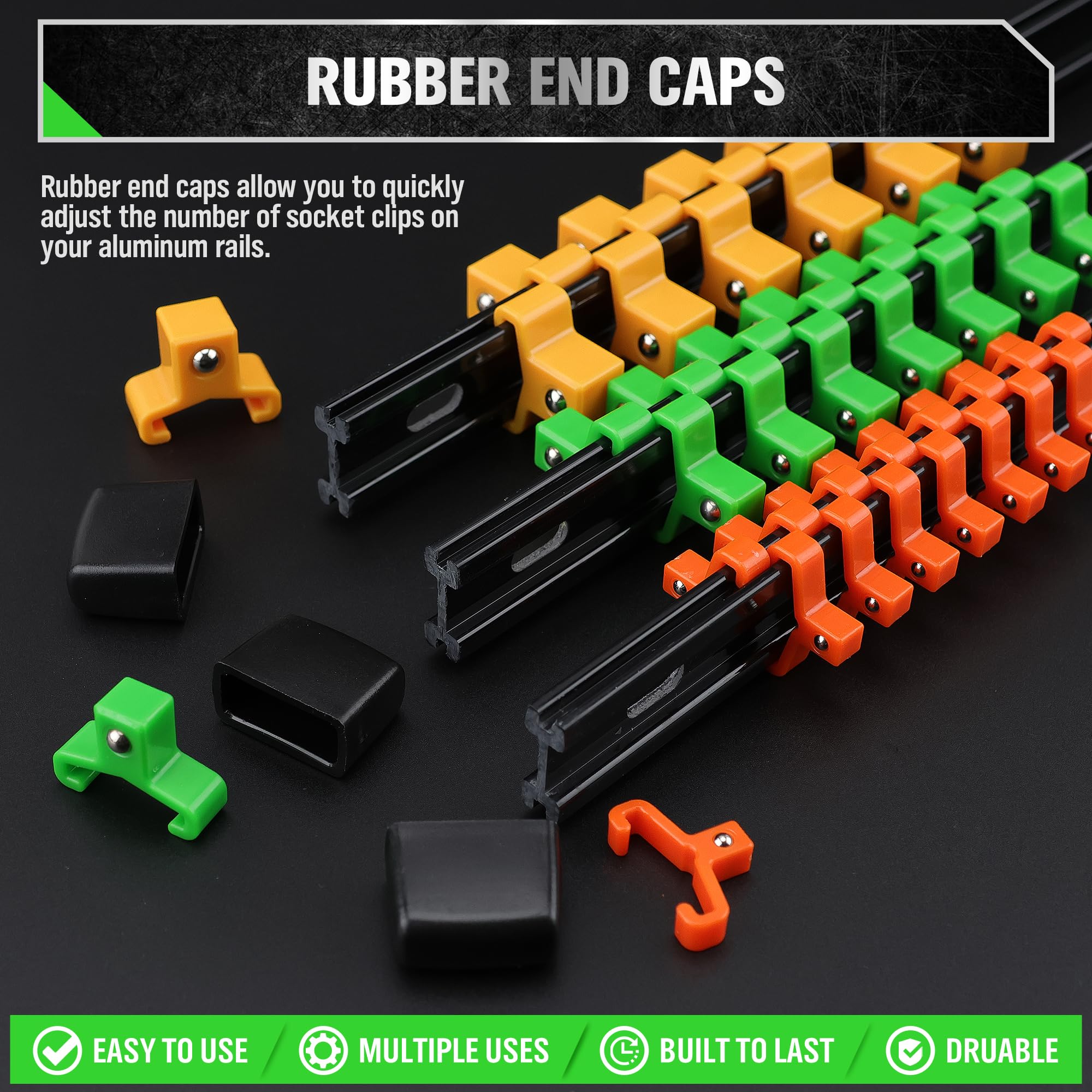 SWANLAKE GARDEN TOOLS color-coded rails separating SAE and metric visually