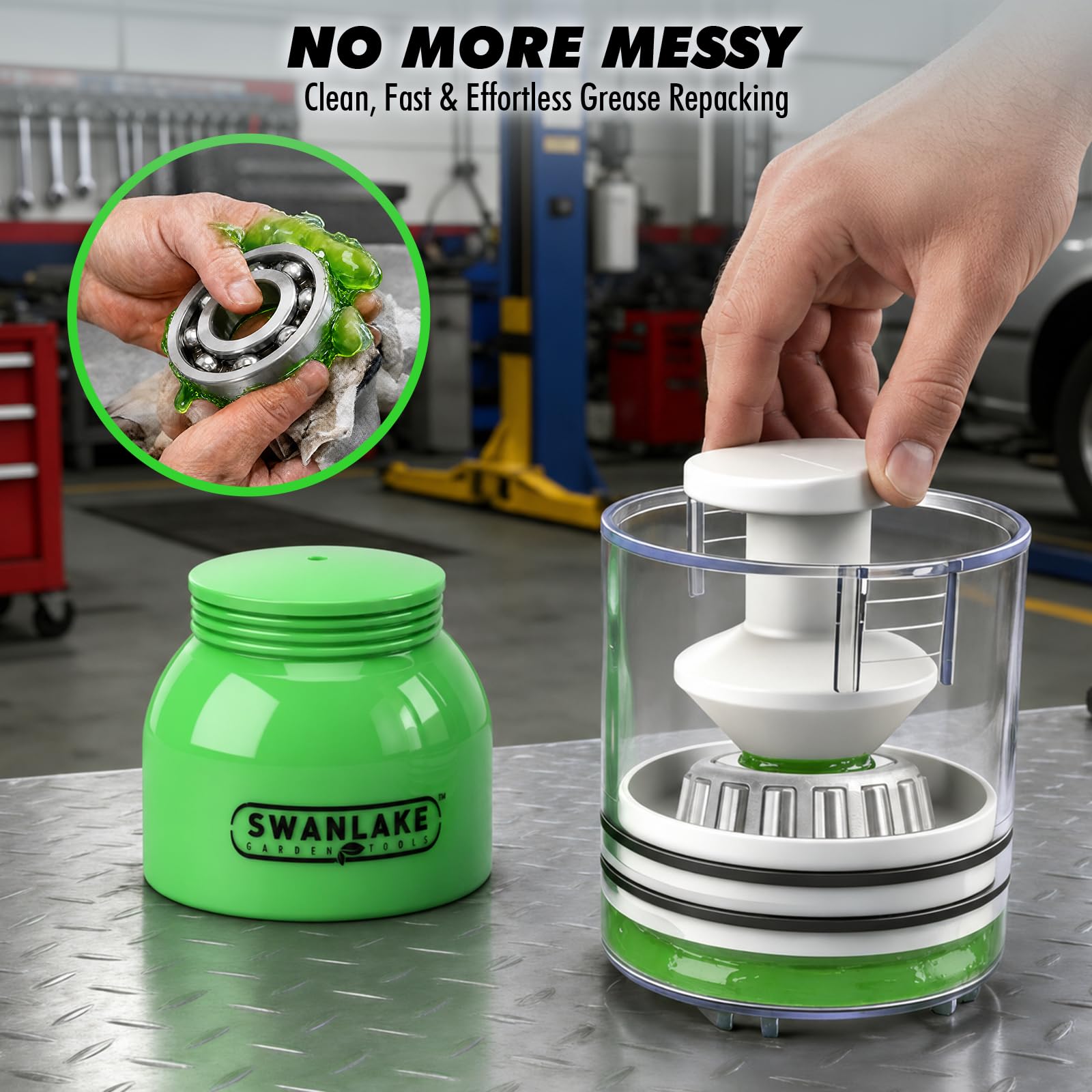 SWANLAKE compact kit placed inside toolbox for easy mobile repairs