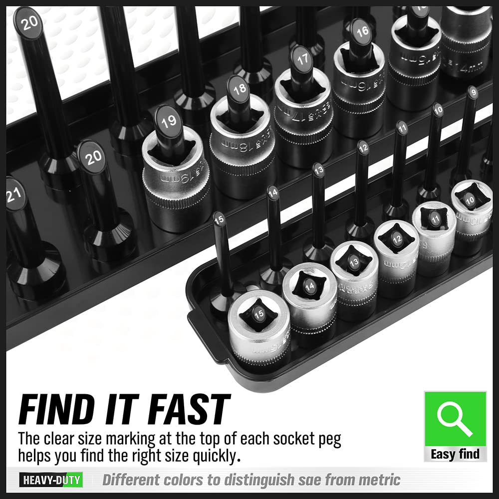 SWANLAKE GARDEN TOOLS display of deep and shallow sockets illustrating versatile fit