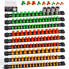 SWANLAKE GARDEN TOOLS front view of socket rail set, neat storage benefit