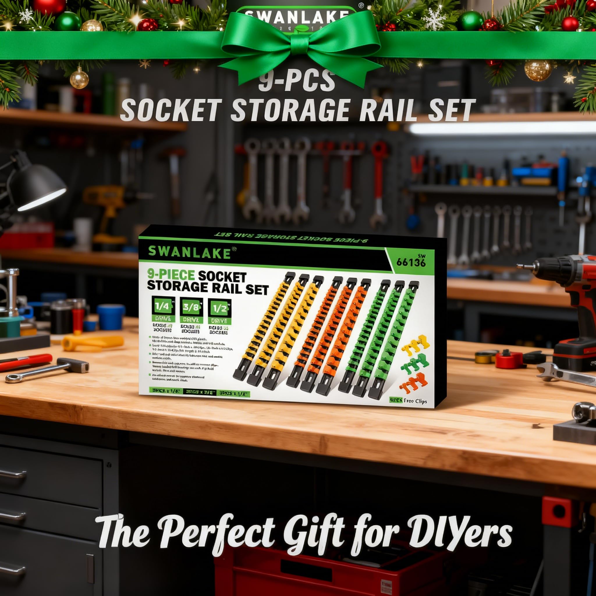 SWANLAKE GARDEN TOOLS lifestyle garage scene for efficient tool workflow