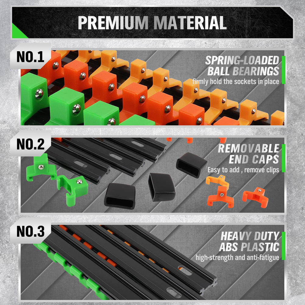 SWANLAKE GARDEN TOOLS holding deep and shallow sockets for organization