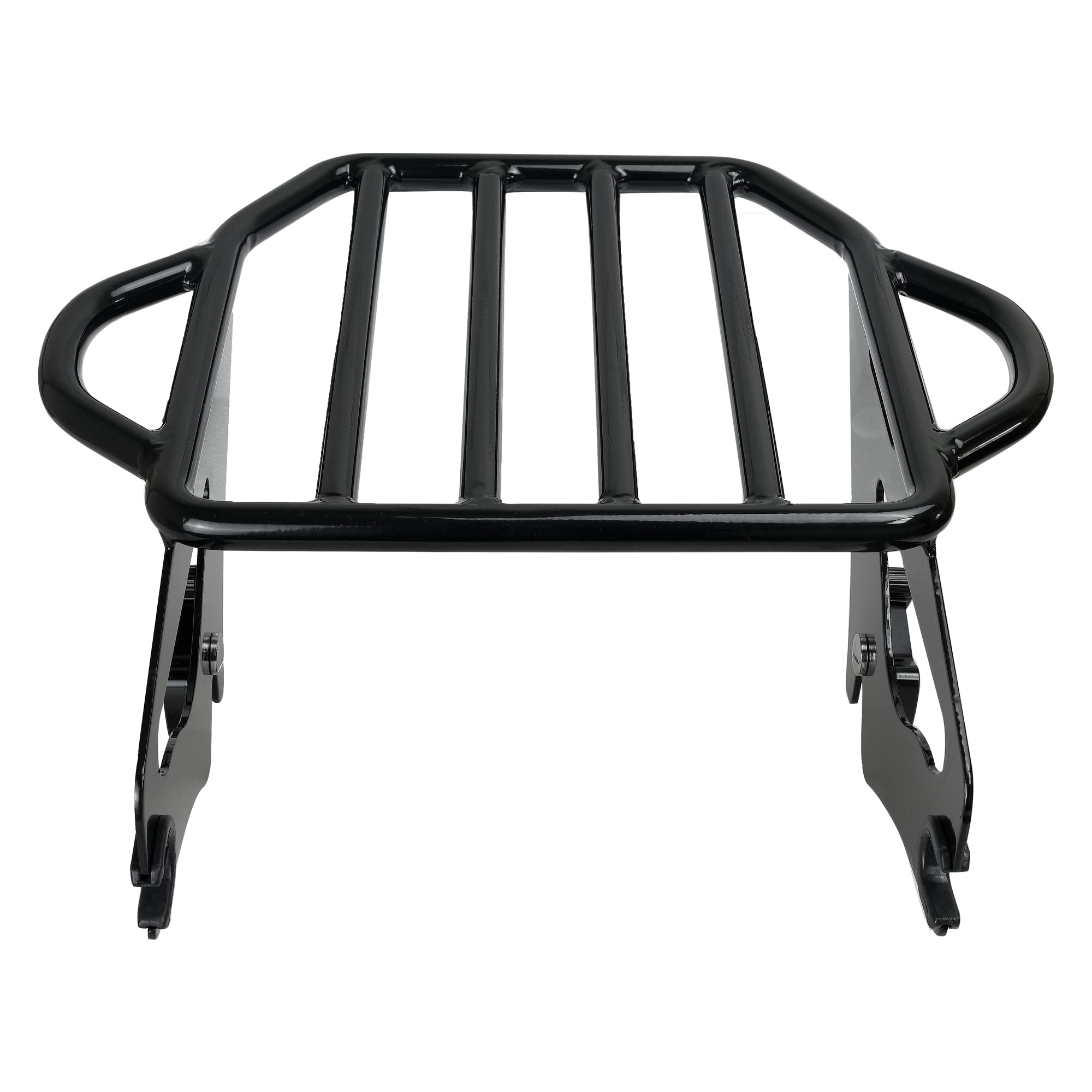SWESGI front view of luggage rack showing compact profile and added cargo area